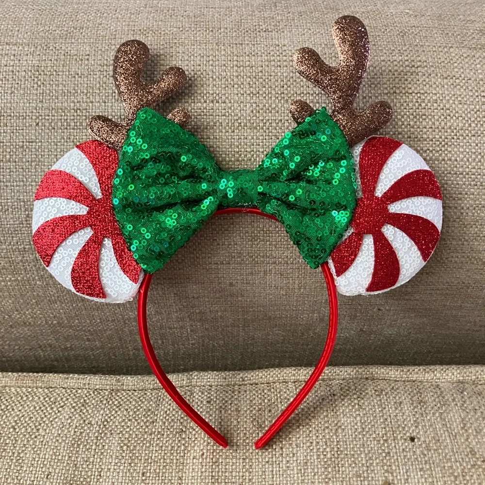 Disney Christmas reindeer ears with sparkles